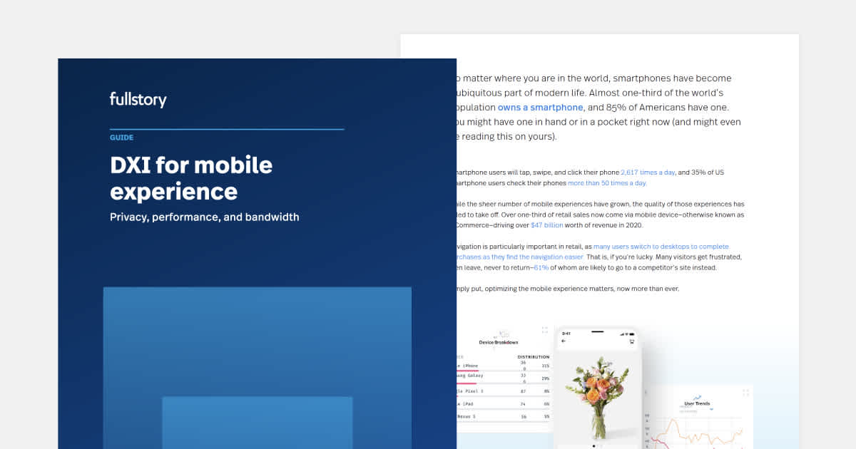 DXI for Mobile Experience: Privacy, Performance, and Bandwidth