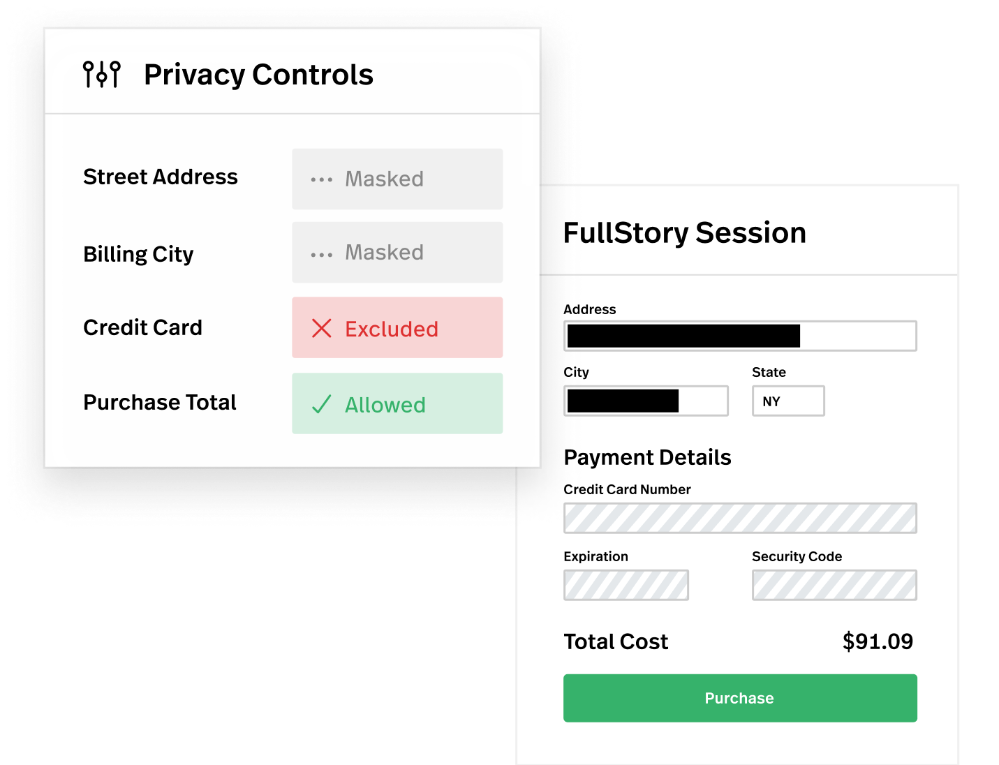 Privacy Controls & FullStory Session