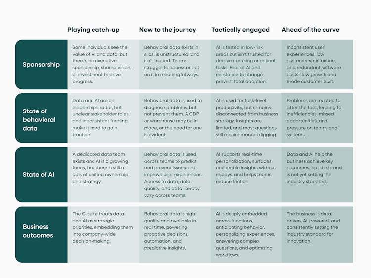 Maturity Matrix Table 2025