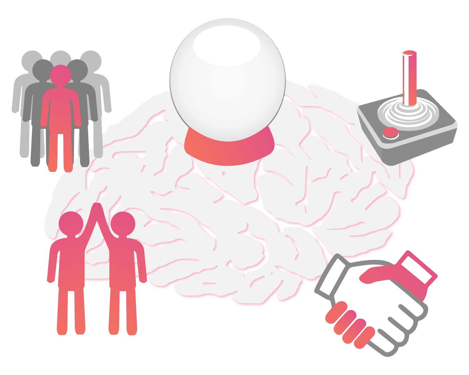 All graphics with a brain in the background