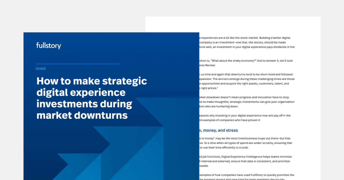 How to make strategic digital experience investments during market downturns