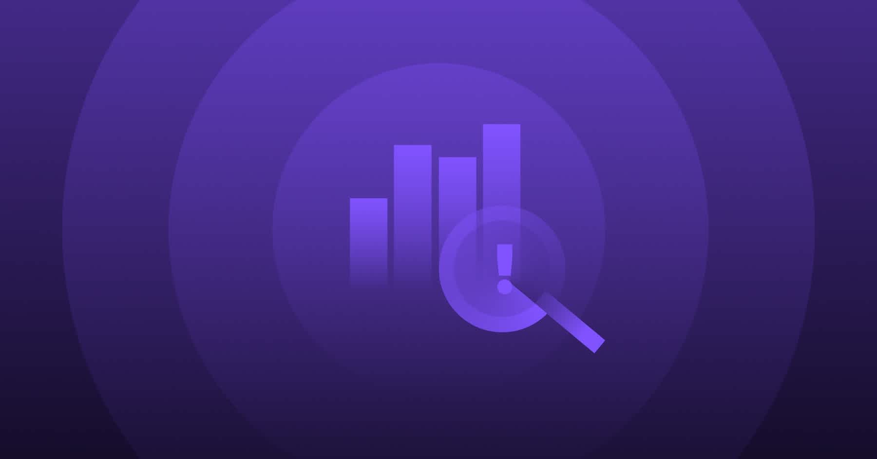 Bar chart with purple abstract
