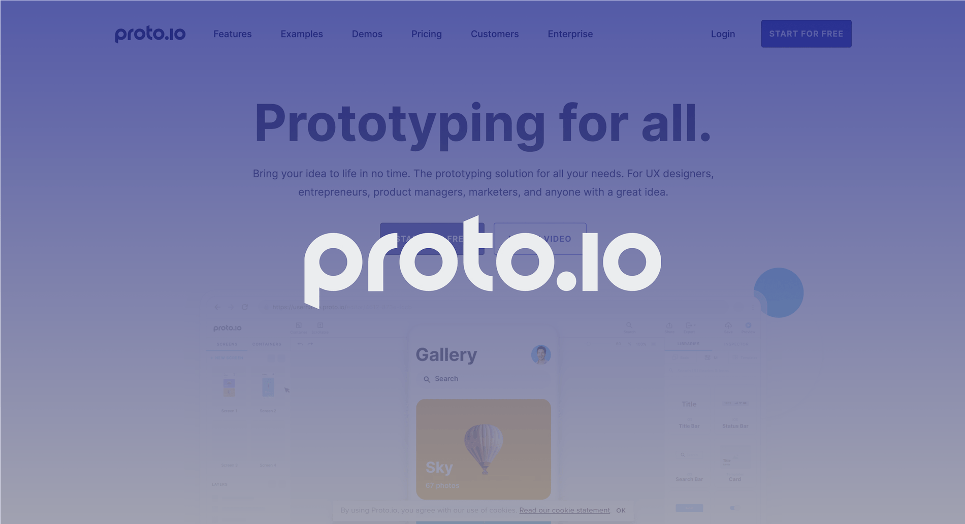 The Proto homepage