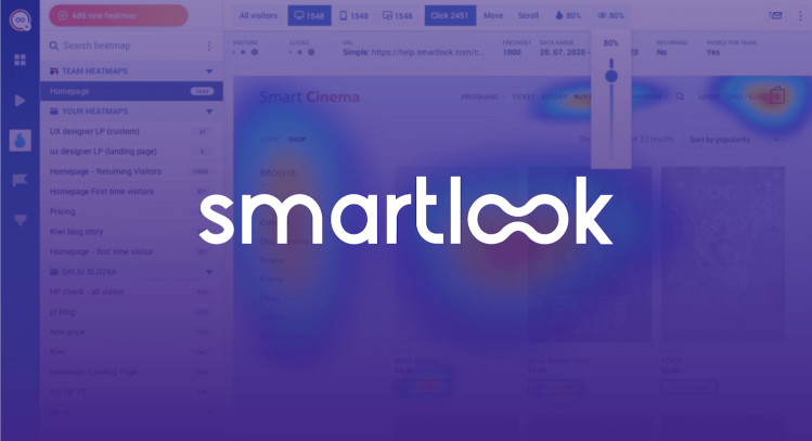 Smartlook logo over purple