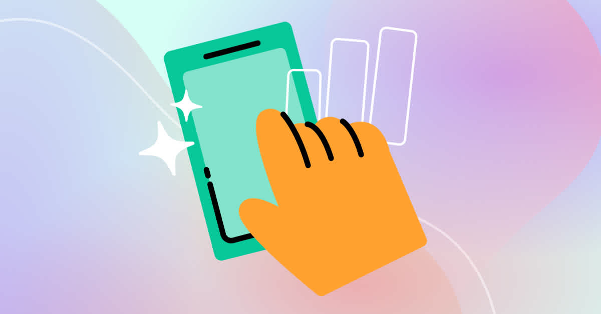 user behavior analytics concept illustration clicking onto a mobile phone