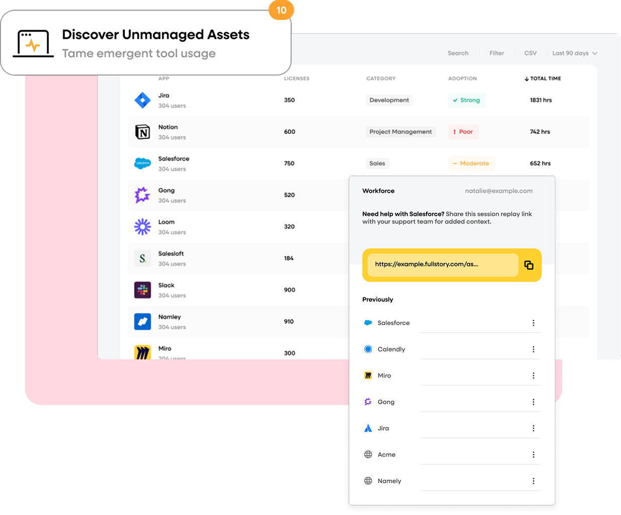 Screenshot of unmanaged assets coming together