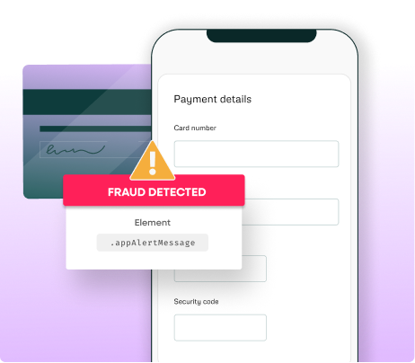 A mobile payment screen displaying a clear 'FRAUD DETECTED' alert, demonstrating real-time risk mitigation and enhancing digital trust.