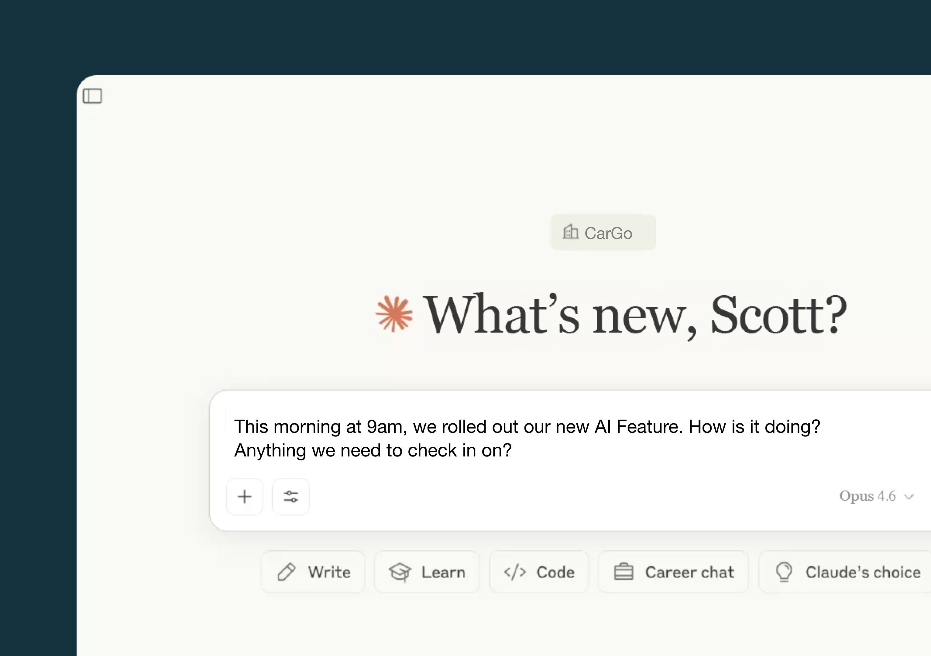 A screenshot of the Claude interface using a FullStory MCP server to help a user named Scott analyze real-time data regarding a new AI feature rollout.