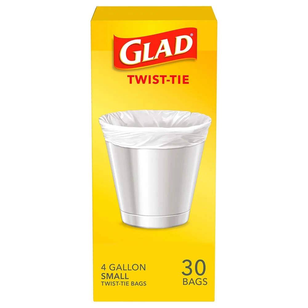 Package shot of Glad Twist-Tie small bags