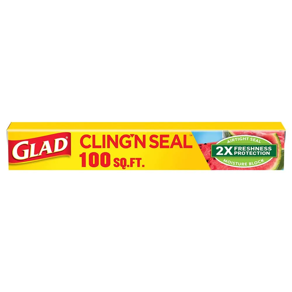 A package of Glad Cling'n Seal wrap