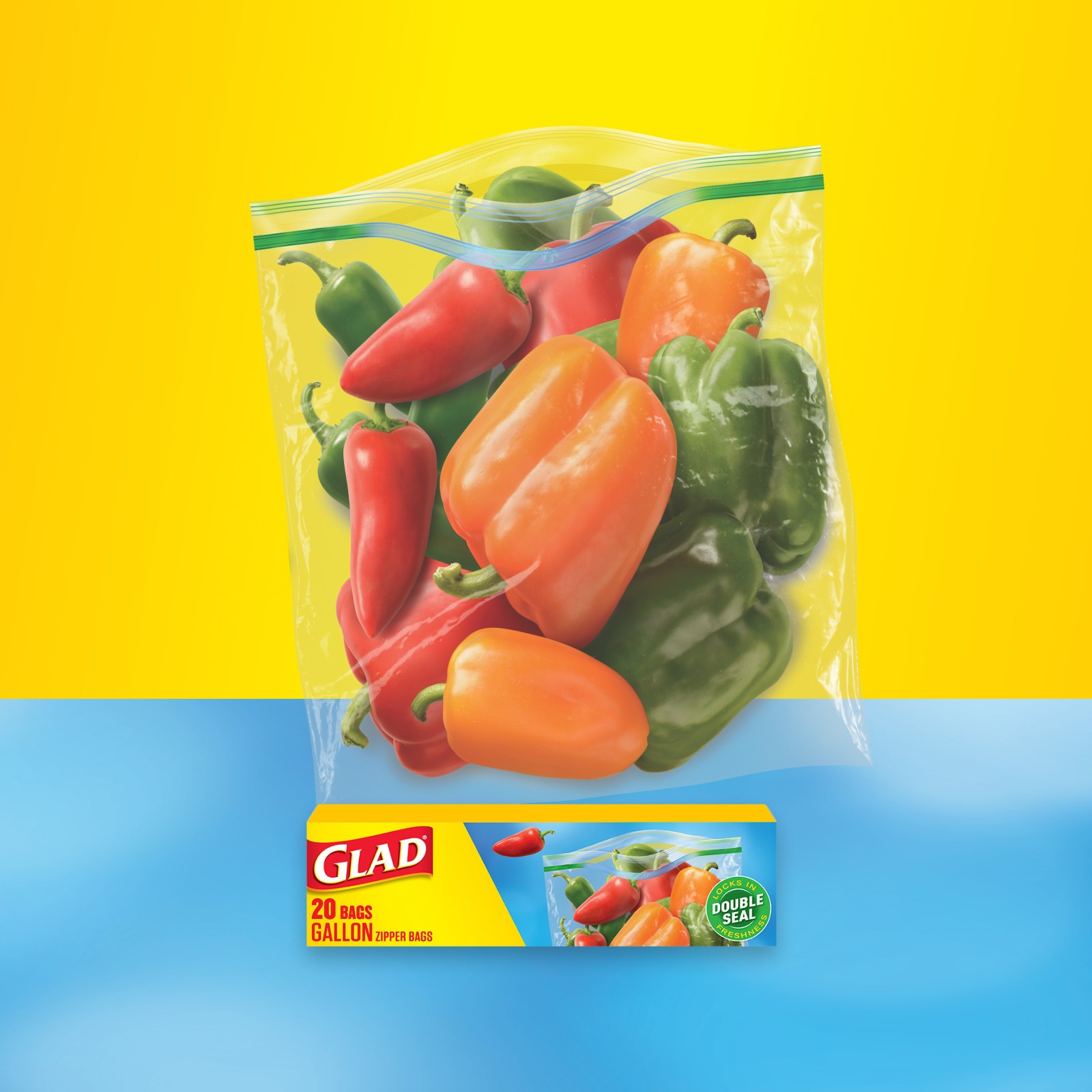 Glad® Food Zipper Lock Storage Bags