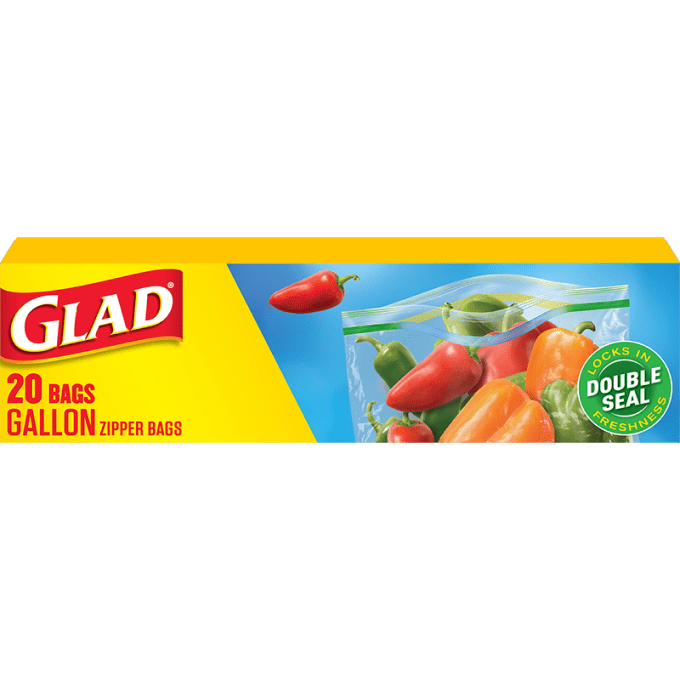 Glad® Food Zipper Lock Storage Bags