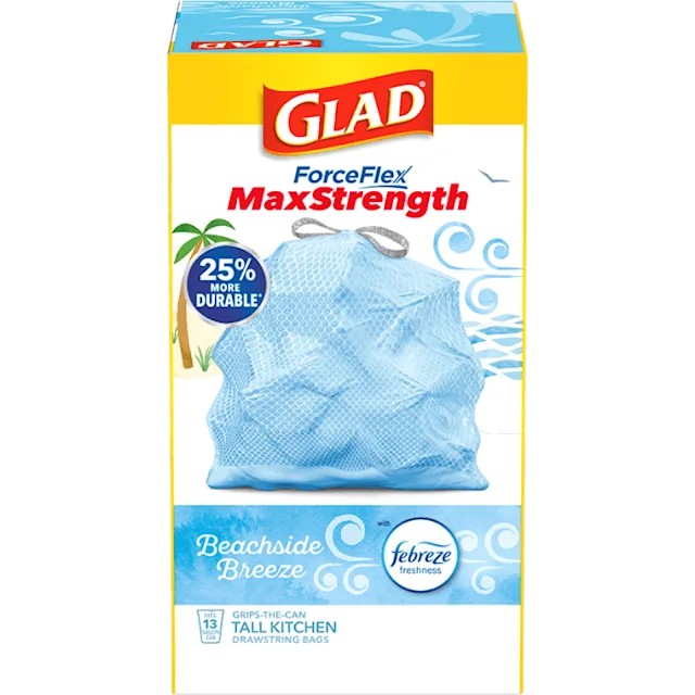 Scented Kitchen ForceFlex MaxStrength™ Bags — Beachside Breeze Blue Trash Bags