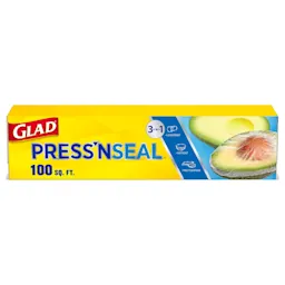 A package of Glad Press'n Seal sealing wrap