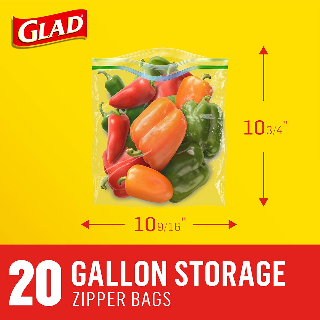 Glad® Food Zipper Lock Storage Bags