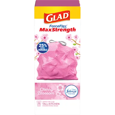 Pink Cherry Blossom Scent ForceFlex MaxStrength™ Trash Bags