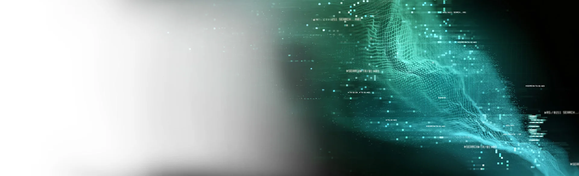 Green wave with dots on a black background 1200x848