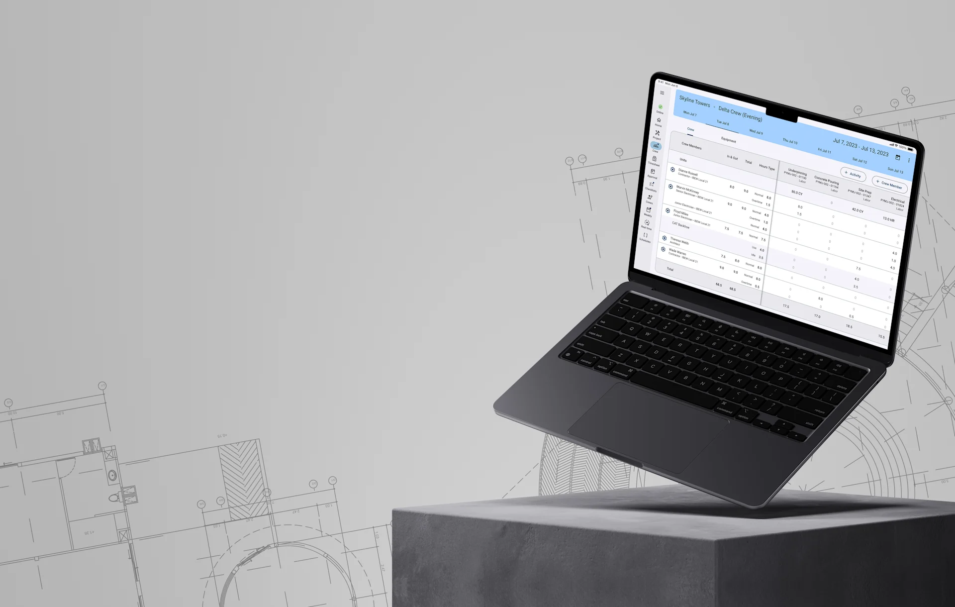 Laptop with product screen shot