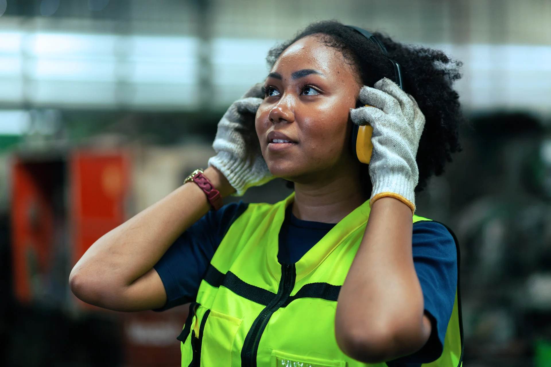 Female construction worker