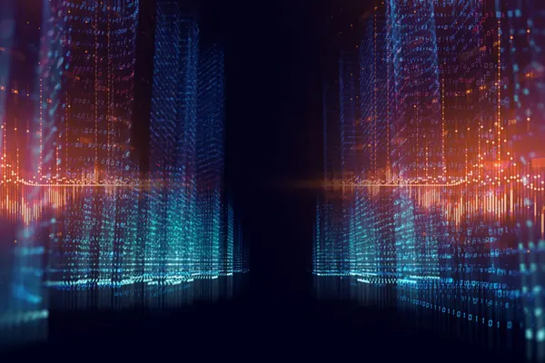 mobile-1200x633 ThumbBlue red and dark blue waves on a black background