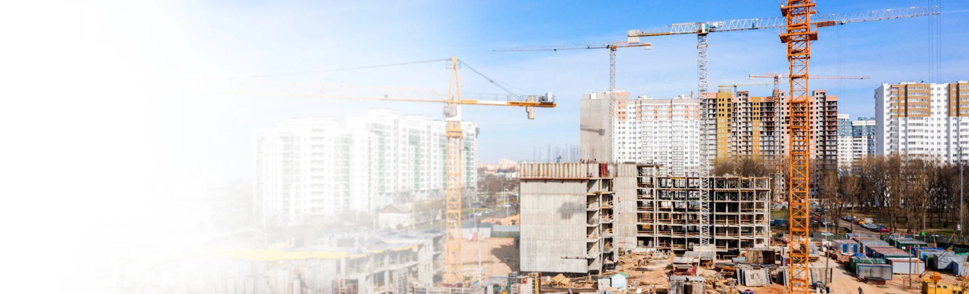 Cranes on a construction site