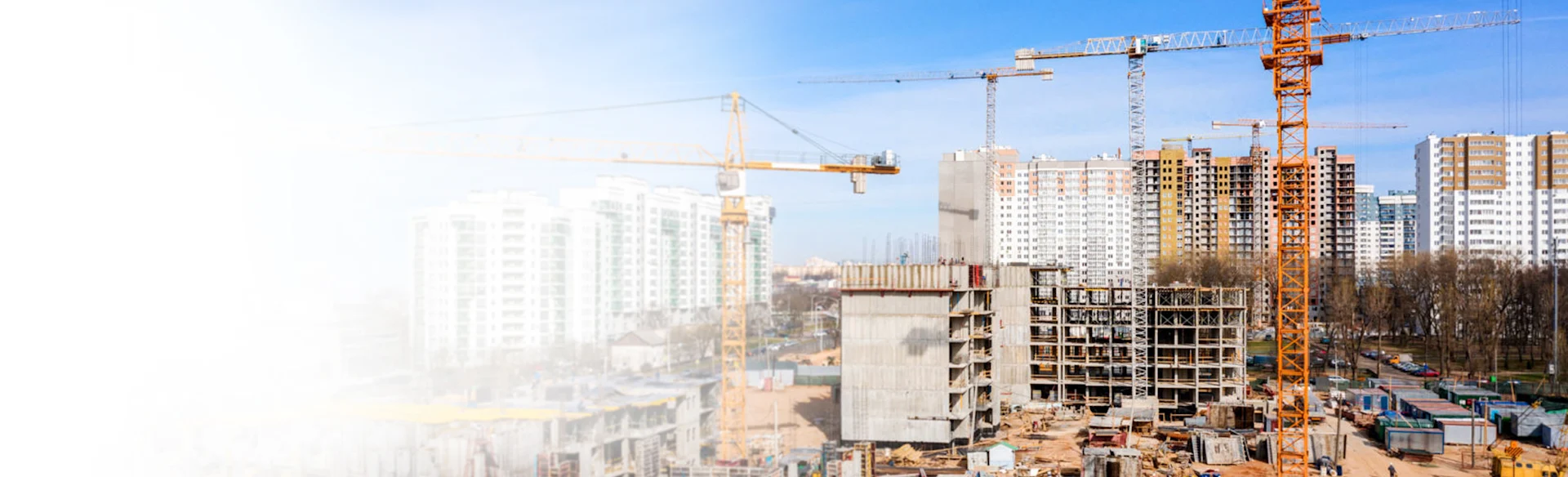 Cranes on a construction site