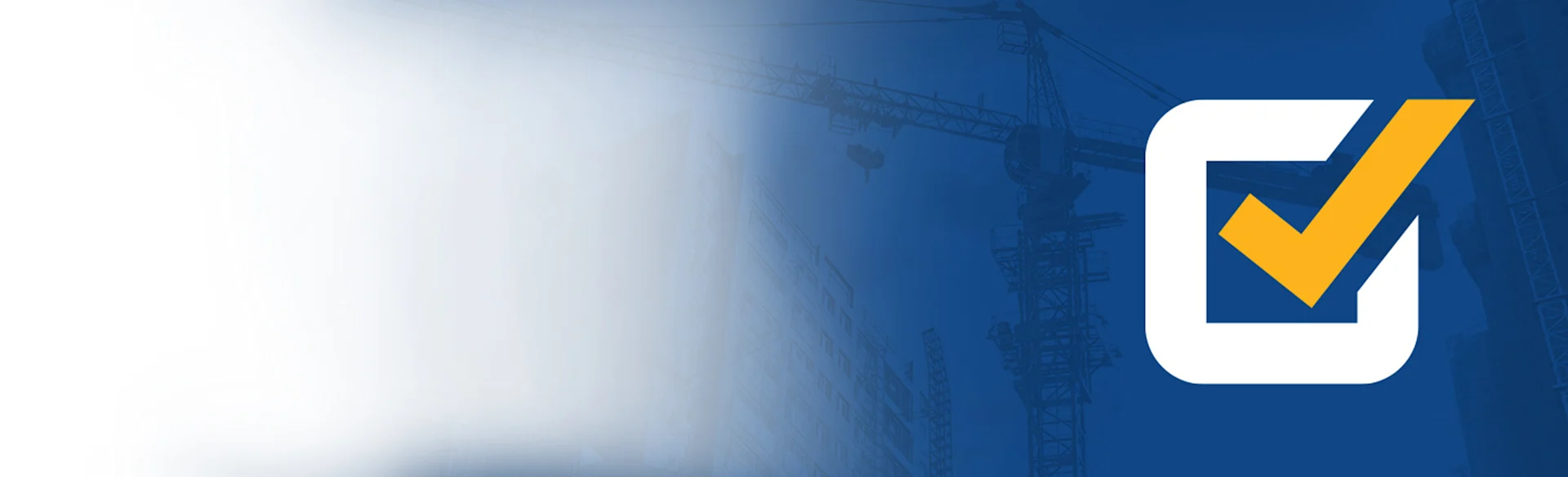 Blue background with logo