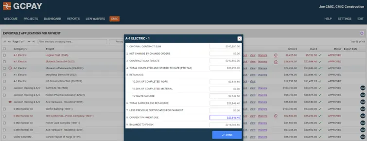 GCPay CMiC Integration Summary