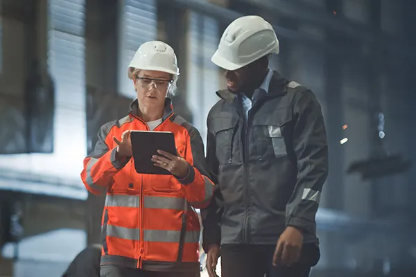 Man-Woman-Indoors-White Helmets THUMBImage