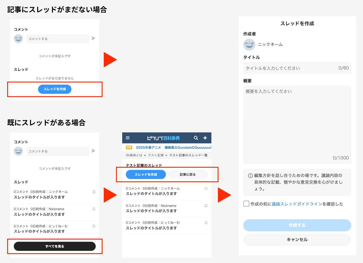 お知らせ: 「議論スレッド機能」をリリースし、ガイドラインを改訂しま