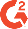 The g2 logo on a black background.