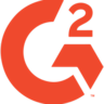 The g2 logo on a black background.