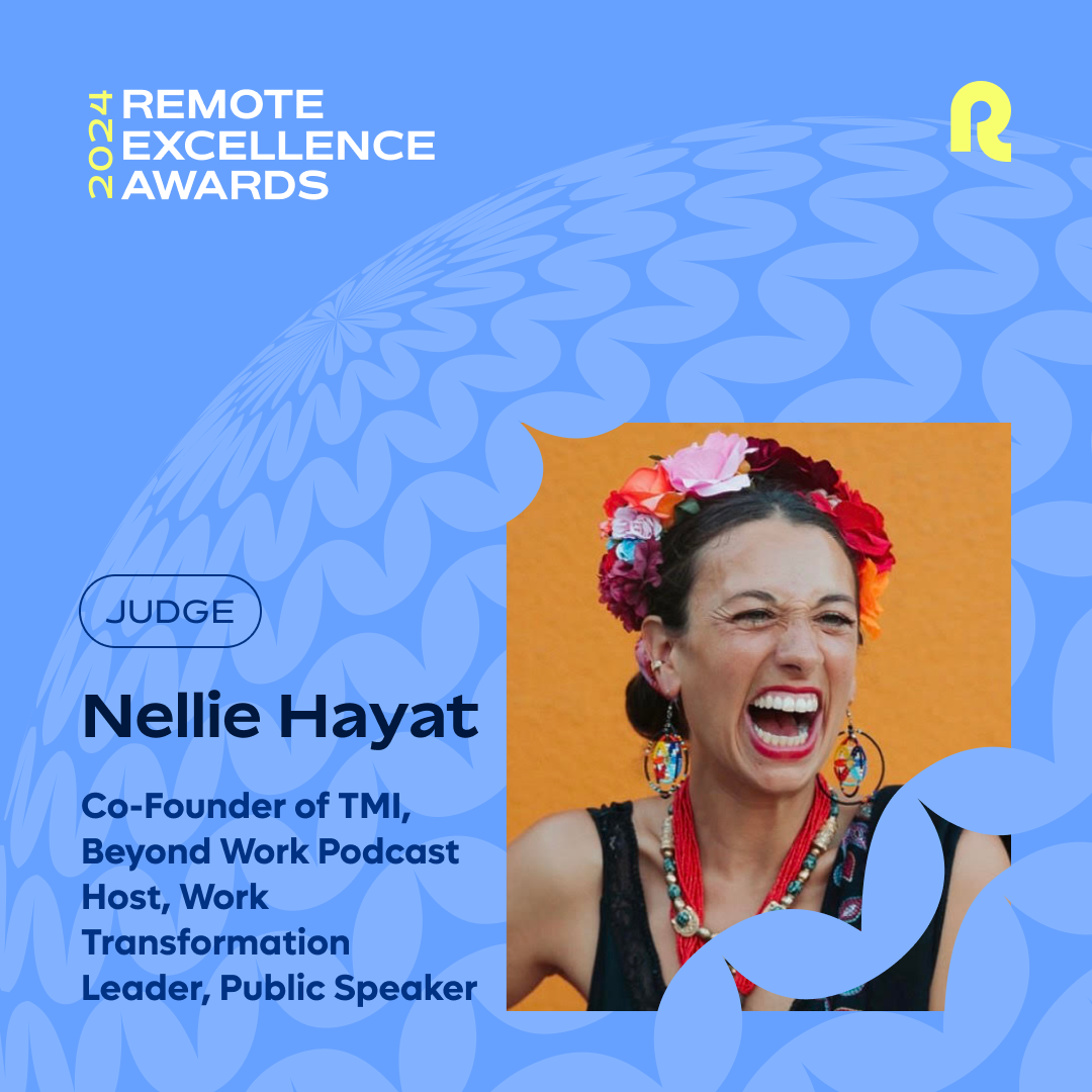 Nellie hayat at the remote influence awards.