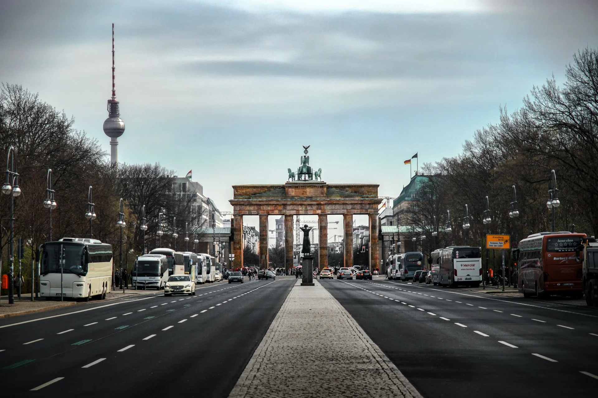 Brandenburg gate in berlin, germany.