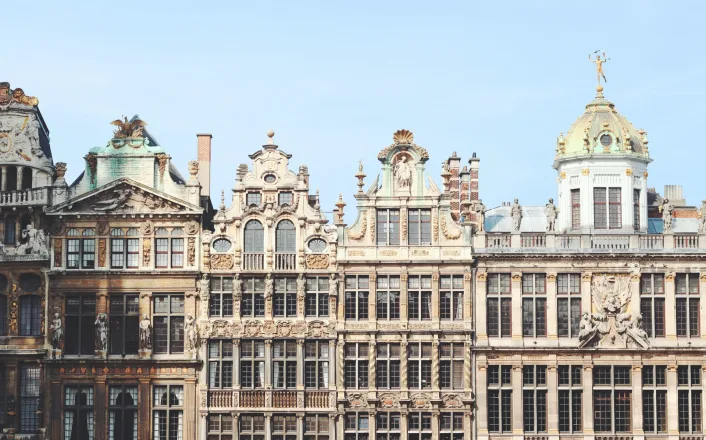 A row of buildings in brussels, belgium.