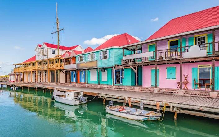 The port of St Johns on Antigua and Barbuda