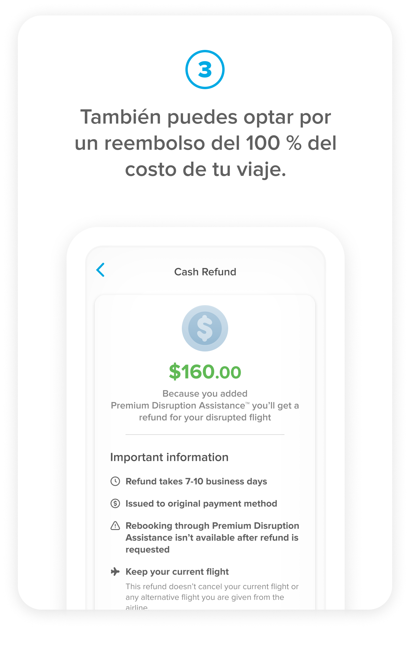 Asistencia prémium en caso de interrupción paso 3