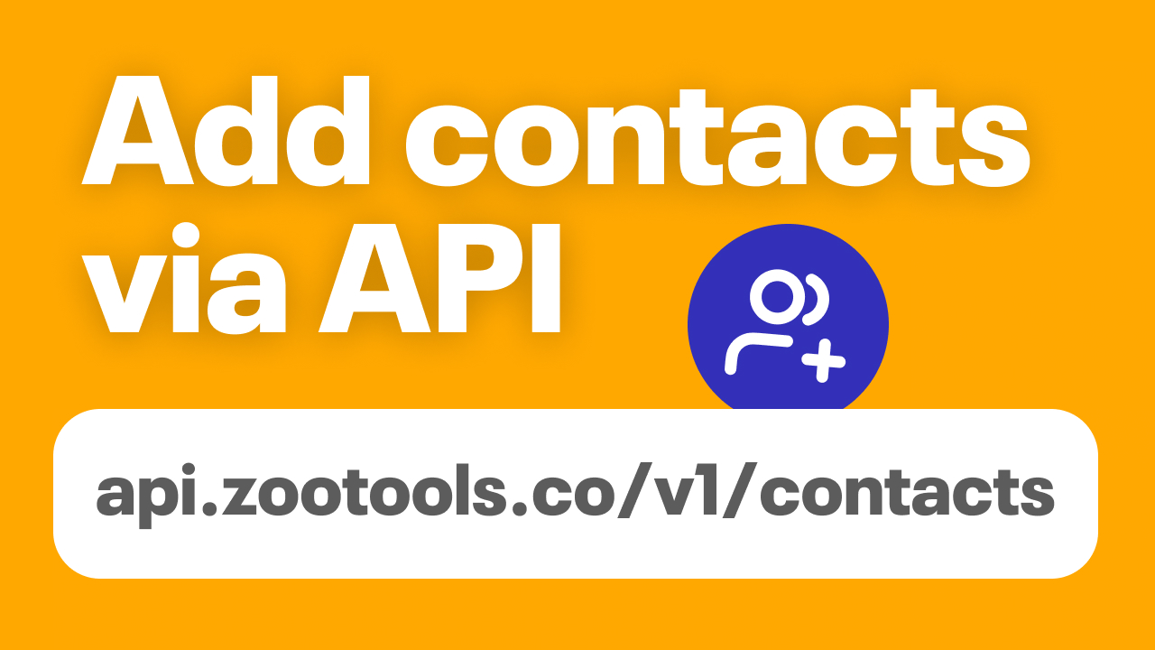 Add a Contact with ZooTools API