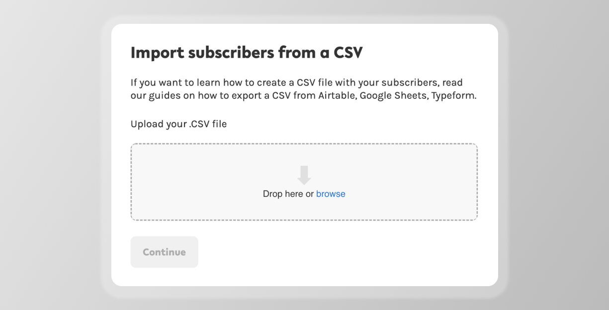 How to import your subscribers from a CSV file