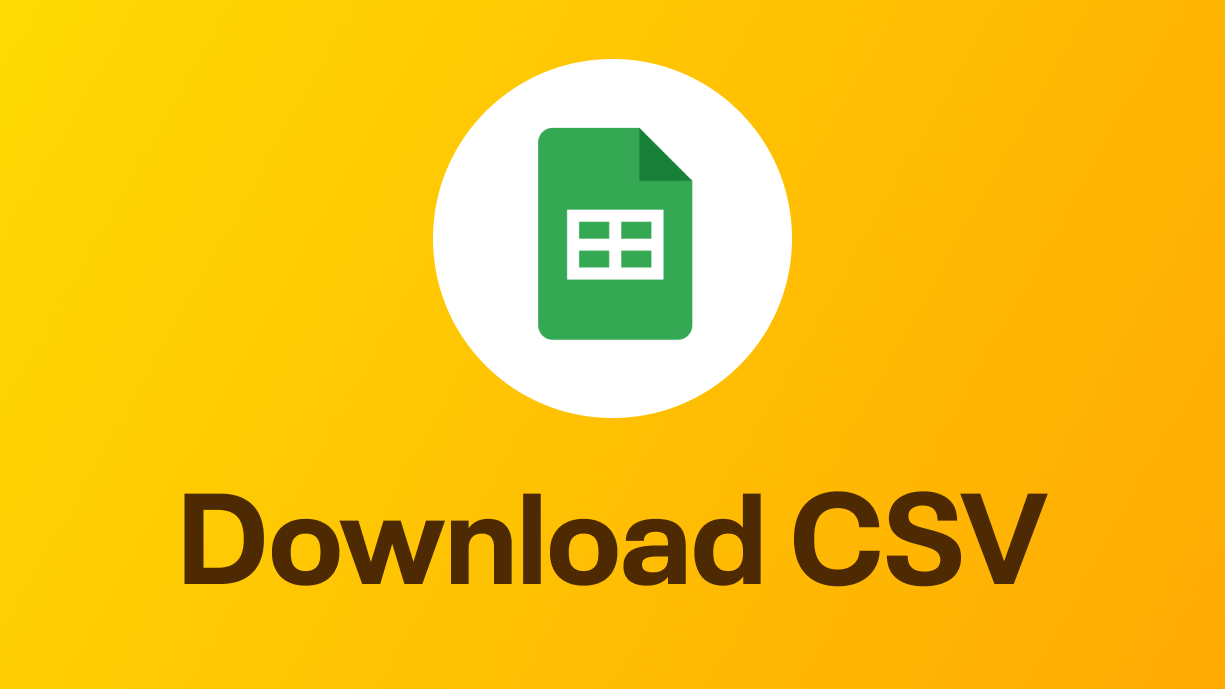 How to download CSV from Google Sheets