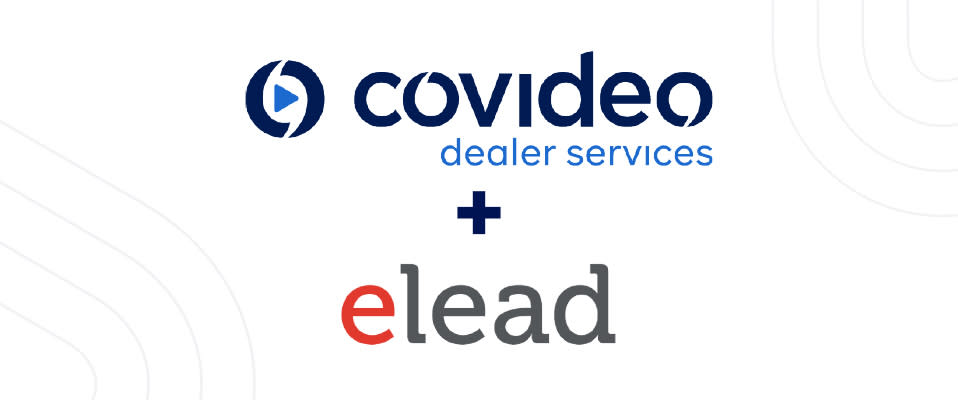 An image of the Covideo logo, a plus sign, and the Elead logo
