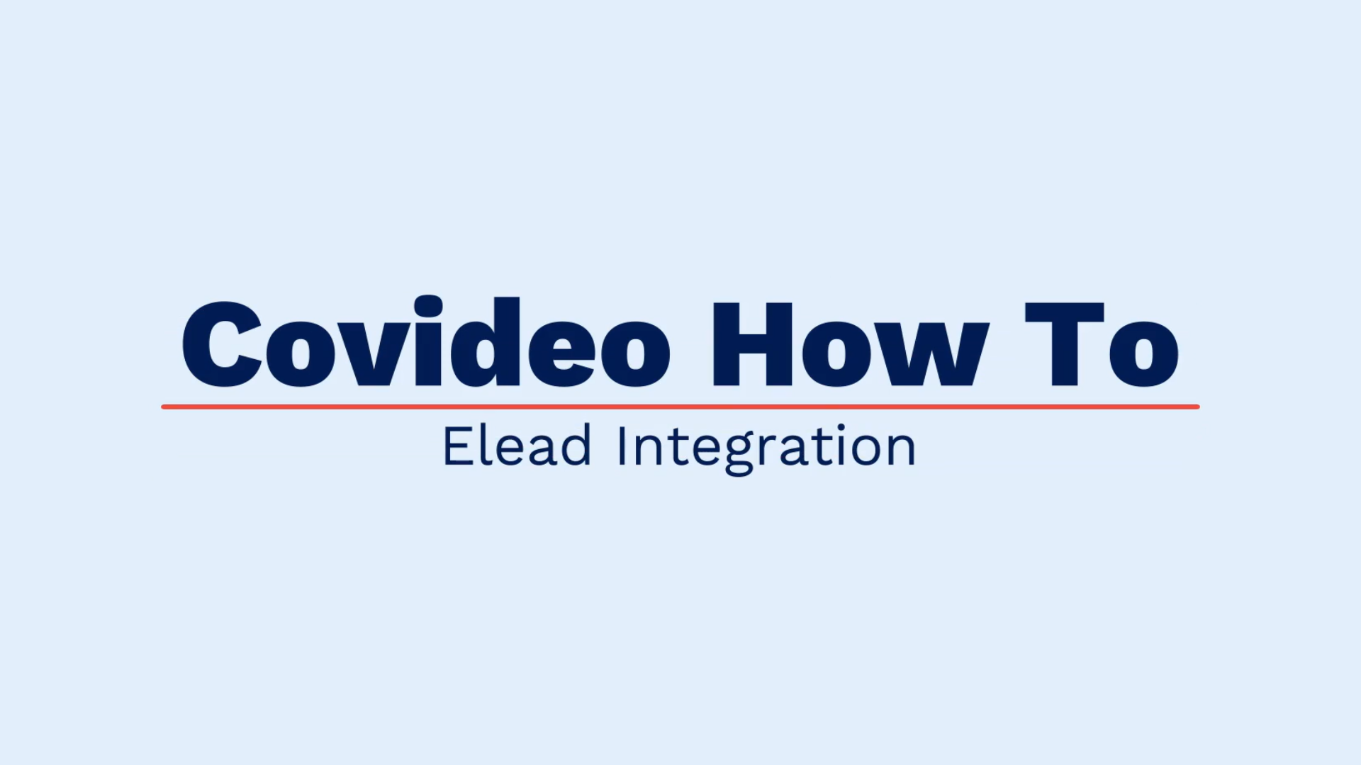 How To: Elead Integration