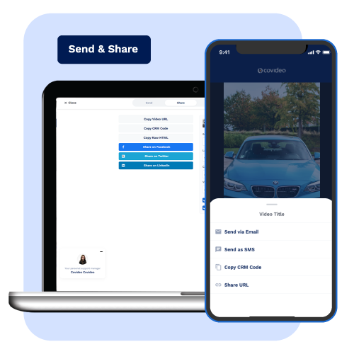 send and share from desktop and mobile covideo app