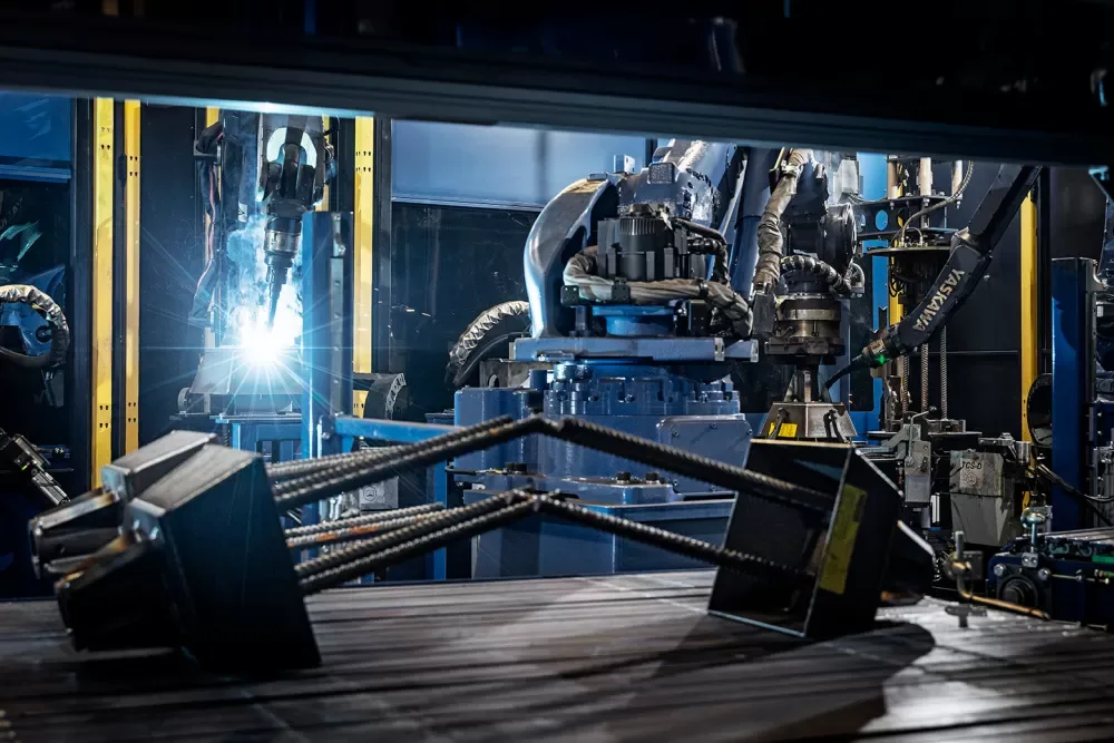 Leimet uses more than 30 welding robots in their production.