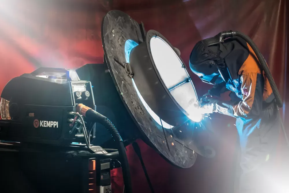 Mesekon's 35 welders face an exceptionally wide range of materials in their work.