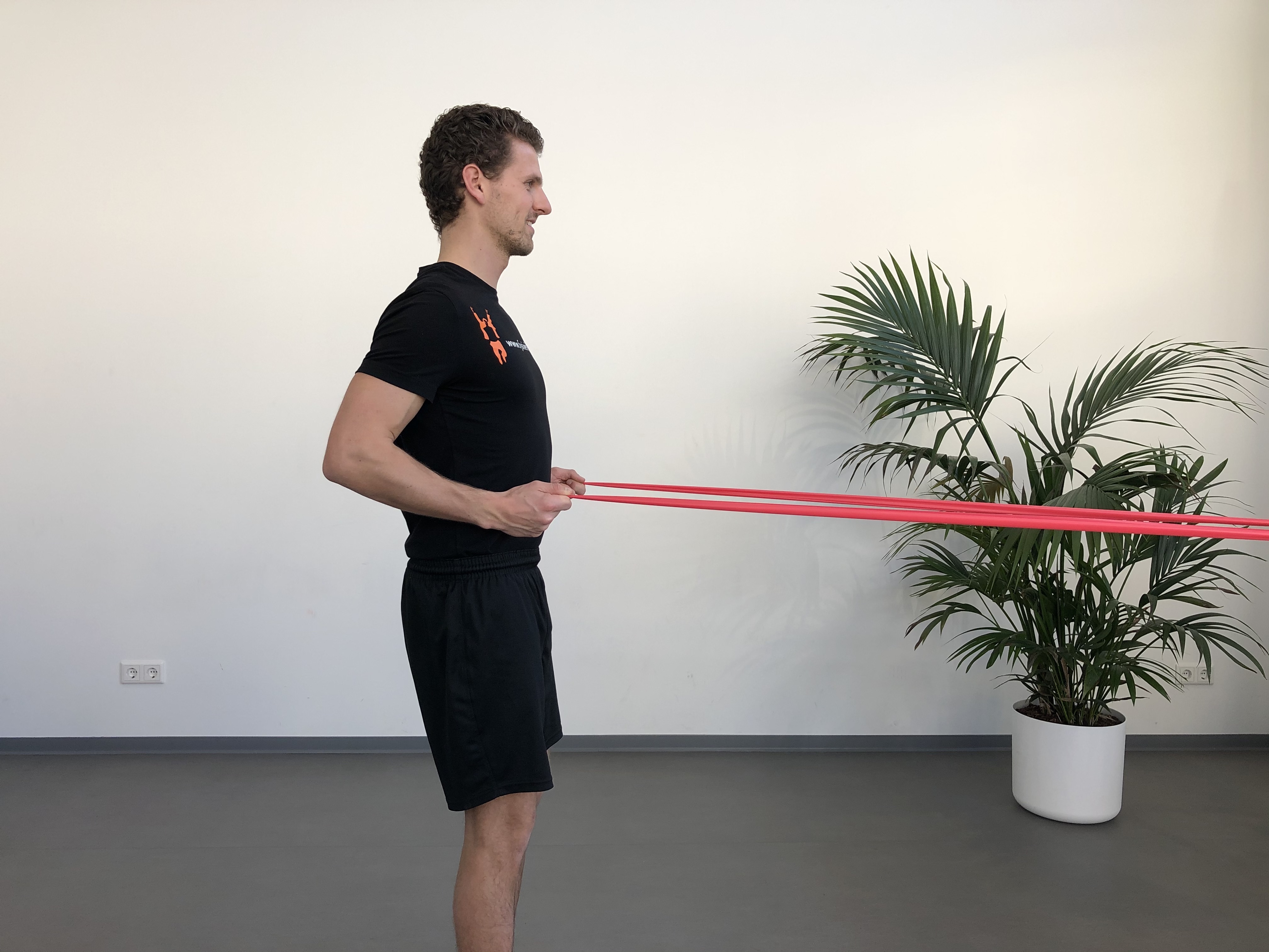 Schouder | Staand | Low row | Fysioefeningen.nl | Breda