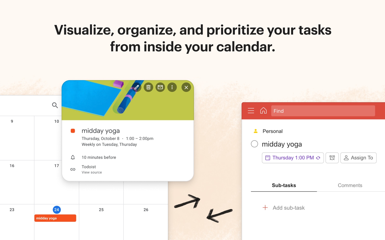 todoist outlook calendar integration