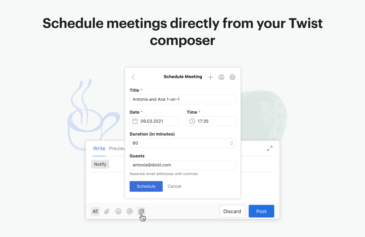 Google Calendar Twist Integrations