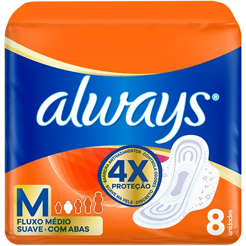 Absorvente Always Maxi Proteção Com Abas Suave