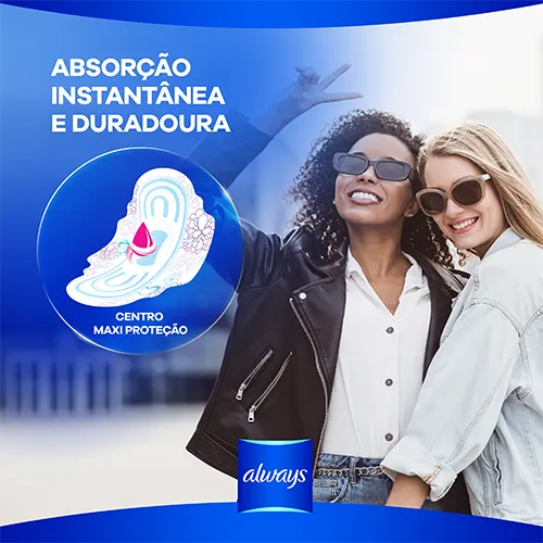 Absorvente Always Maxi Proteção Com Abas Seca